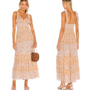 Free People Let's Smock About It Maxi Dress Pink